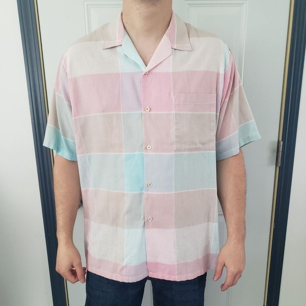 Vintage Pastel Button Down Shirt